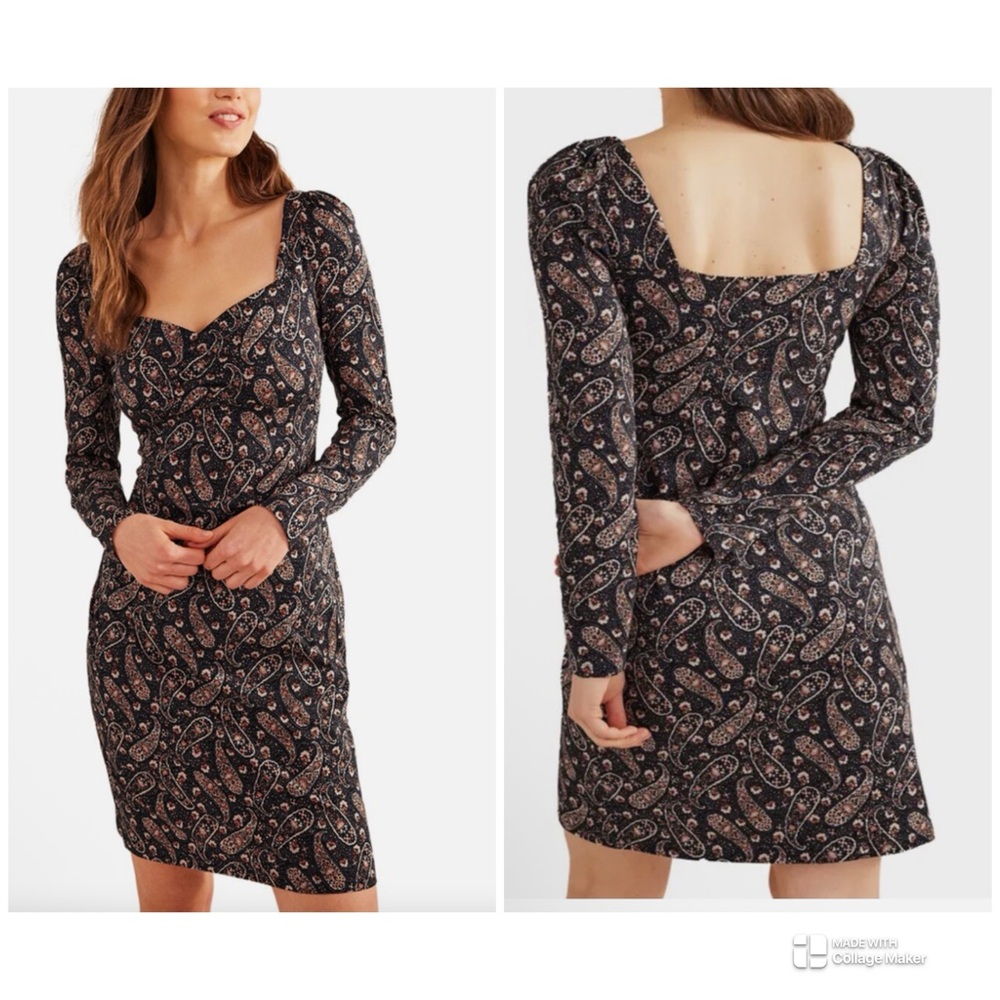 Boden Sweetheart Paisley Jersey Mini Dress